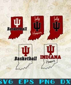 07-Vintage IU Indiana University Logos, Indiana University, Basketball, Basketball Team, College Sport, Layered SVG, DXF, PNG, EPS