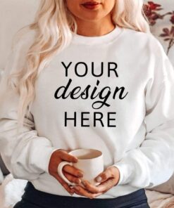 18000 Black Sweater Mockup| Gildan 18000 Mockup| Sweater Mockup| Model Mockups|