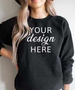 18000 Black Sweater Mockup| Gildan 18000 Mockup| Sweater Mockup| Model Mockups|