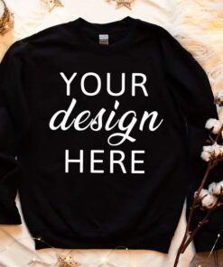 18000 Gildan Black Heavy Blend Sweatshirt Mockup, Flat Lay Sweatshirt Mock up, 18000 Gildan Sweatshirt Mock Up