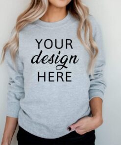 18000 Sweater Mockup| Gildan 18000 Sport Grey Mockup| Sweater Mockup| Model Mockups|