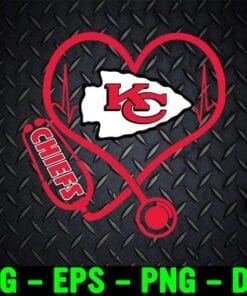 22-Kansas City Chiefs, National Football League, American Football, Stethoscope Layered SVG, DXF, PNG, EPS