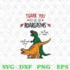 23- Funny Thank You For All The Roargasms, T-rex Try To Pull The Partner's Head While Having Coitus, Funny Sexual, Layered Svg,Svg Eps Png Dxf