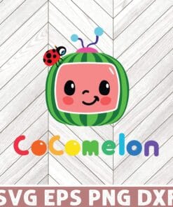 24-Cocomelon , Cocomelon TV, Cocomelon Logo, kids cartoon,Favourite Channel Layered Svg,Svg Eps Png Dxf