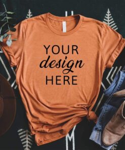 3001 Heather Autumn Mockup, Fall Shirt Mockup, Bella Canvas 3001 Mockup, Bella Canvas Mockup, T Shirt Mockup, Shirt Mockup, Fall Mockup