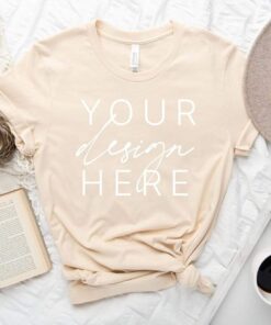 3001 Soft Cream Mockup Bella Canvas Flat Lay | Digital Mockup | Flat Lay Mockup | Bella Canvas Mock up | Cozy tshirt mockup