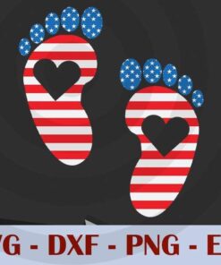 4th Of July Pregnant Baby, 4th Of July, American Flag, patriotic, Independence Day Customizable Layered Svg, Svg Eps Png Dxf