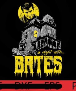 A night with Bates, Halloween art, Happy 2021 Halloween, Halloween Theme, funny Halloween Gift, Customizable PNG