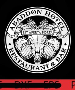 Abaddon Hotel Restaurant and bar, Halloween 2021 art, Halloween, Halloween Theme, Scary Halloween Gift, Customizable PNG