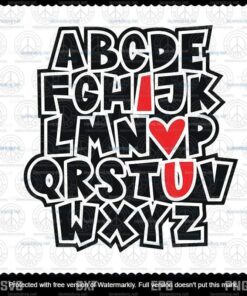 Abc I Love You Svg, I Love You Alphabet Svg, Teacher Valentine Svg, Valentine's Day Svg, Customizable Layered Svg, Svg Eps Png Dxf