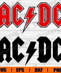 AC DC Logo , Music Logo , Music Lover , Music Lover, Svg Eps Png Dxf