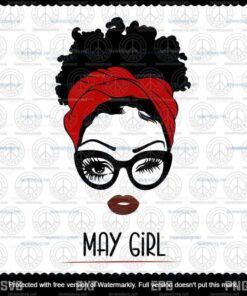 Afro May Girl Svg, Woman With Glasses SVG, Girl With Bandana Svg, Blink Eyes Svg Png DXf, Birthday, Puff Hair Black Girl, Customizable Layered Svg, Png, Dxf, Eps