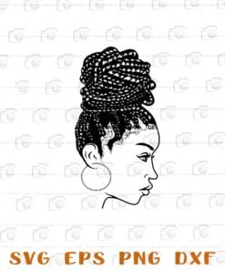 Afro Woman, Braids Hairstyle, Beauty Salon, Logo Diva, Melanin, Popping Pretty, Black Girl Magic Layered Svg Eps Png Dxf