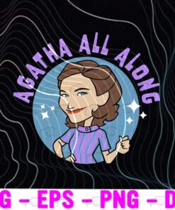 Agatha all along, Marvel WandaVision Agatha All Along Retro Circle, television miniseries, Disney Lovers, WandaVision meme Layered Svg Eps Png Dxf