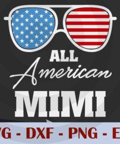 All American Mimi Sunglasses USA, 4th Of July, American Flag, patriotic, Independence Day Customizable Layered Svg, Svg Eps Png Dxf