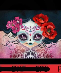 Amelia Calavera - Sugar Skull, Happy Halloween 2021, 2021 Halloween, Halloween, Awesome Halloween Theme, Halloween Art, Halloween Gift For Man woman, Customizable PNG