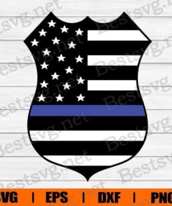 American Flag , Police Badge , Police Officer , Police , US Flag , Blue Lives Matter , Police , Svg Eps Png Dxf