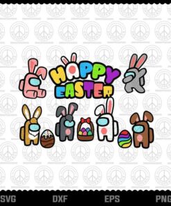 Among Us Bunny, Happy Easter Svg, Among Us Svg, Happy Easter Day, Layered Svg, Png, Dxf, Eps