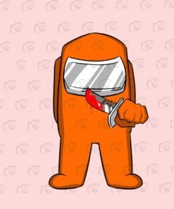 Among Us Impostor Knife (Orange), Among Us, Among Us Lovers, Impostor, game,Layered SVG, DXF, PNG, EPS