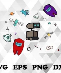 Among Us, Red Among Us, Among Us Pet, Among Us Impostor, Among Us Crewmate, game, Layered SVG, DXF, PNG, EPS