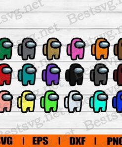 Among Us Svg, 18 Characters Of Among Us Svg, Videogame Svg, Other Svg, Layered SVG, DXF, PNG, EPS