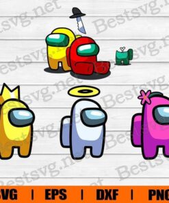Among Us Svg Bundle, Among Us Game Svg, Impostor Svg, Gamer Gift Svg, Video Game, Layered SVG, DXF, PNG, EPS