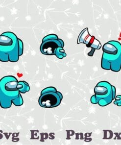 Among Us Svg, Cyan Svg, Among Us Game, Game Funny, Crewmate, Impostor Svg, Reporter, Layered SVG, DXF, PNG, EPS