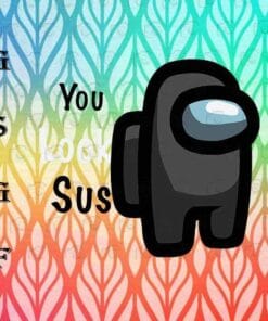 Among Us, You Look Sus, Among Us Lovers, Funny Among Us, Black Among Us, Impostor, Among Us Character, game,Layered SVG, DXF, PNG, EPS