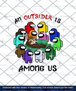 An Outsider Is Among Us Svg, Funny Game Svg, Among Us Svg, Customizable Layered Svg, Svg Eps Png Dxf