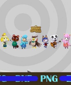 Animal Crossing Character Lineup, Animal Characters, Video game Lovers, Gift for Gamer, Customizable Layered PNG