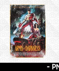 Army of Darkness movie poster png Retro Halloween Customizable PNG