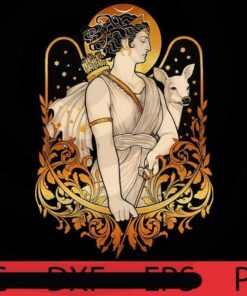 ARTEMIS, Greek goddess, daughter of Zeus and Leto, , Northern art, Man woman gift, Customizable PNG