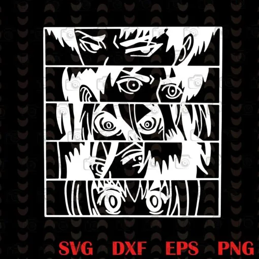 Attack on Titan, Anime Lovers, Eren Yeager, Armin Arlert, Erwin Smith, Historia Reiss, Annie Leonhart, My Hero Academia, Layered Svg Eps Png Dxf