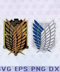Attack On Titan Logo, Attack On Titan, Survey Corps, Special Operations Squad, Wings Of Freedom, men,Layered Svg Eps Png Dxf