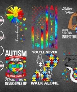Autism Mom Brave Strong Indestructible, Autism USA Flag, Autism Awareness, Autism Month, Being Different, Autism Daisy, Png