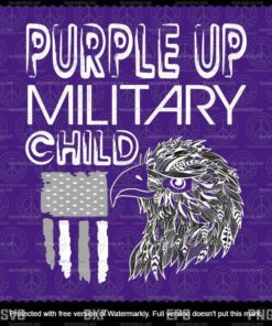 Awareness Month Purple Up for Military Child Purple-Up Eagle Svg, Military Child Svg, Purple Up Svg, Military Soldier Svg, Veteran Of US Army, Customizable Layered Svg, Png, Dxf, Eps