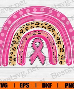 Awareness Rainbow , Sublimation , Breast Cancer , In October We Wear Pink , Fall , Autumn , Ribbon , Cancer , Svg Eps Png Dxf