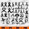 Awareness Ribbon Bundle , Breast Cancer , Cancer Ribbon , Survivor Ribbon , File For Cricut, For Silhouette, Other , Svg Eps Png Dxf