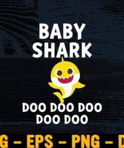 Baby Shark Doo Doo, Pinkfong, Pinkfong Animal Songs, Pinkfong Baby Shark Image, Toy for Children, Layered Svg Eps Png Dxf