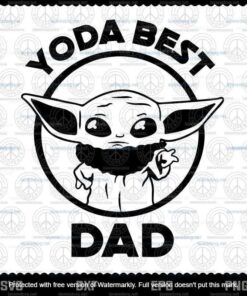 Baby Yoda Best Dad Svg, Dad Gift Svg, Father's Day Svg, Layered Svg, Svg Eps Png Dxf