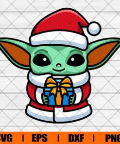 Baby Yoda Christmas, Christmas, Christmas Movies, Christmas Tree, Merry Christmas, Christmas Vacation, Layered SVG, DXF, PNG, EPS