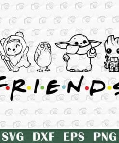 Baby Yoda, Disney World, Friends TV Show, Disney, Friends Font, Star Wars, Cute Yoda, Baby Alien, Layered Svg Eps Png Dxf