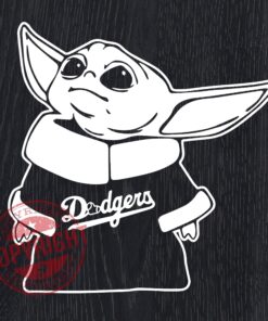 Baby yoda Dodgers, Star War, Baby Yoda Lovers, Layered Svg Eps Png Dxf
