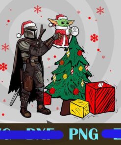 Baby Yoda mandalorian Star Wars Christmas Png - Christmas Customizable Png