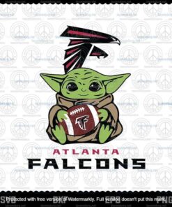 Baby Yoda Star Wars Atlanta Falcons svg, NFL svg, Football svg, Falcons svg, Customizable Layered Svg, Svg Eps Png Dxf