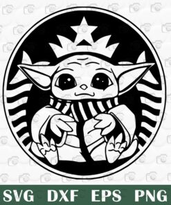 Baby Yoda , Star Wars , Baby Alien , Mandalorian , Star Wars Fans Svg Eps Png Dxf