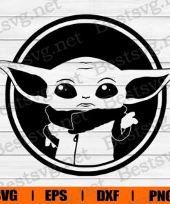 Baby Yoda , Star Wars Fans , Star Wars Cartoon, Disney Cartoon, Baby Yoda Lover Svg Eps Png Dxf
