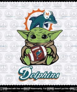 Baby Yoda Star Wars, Miami Dolphins svg, NFL svg, Football svg, Customizable Layered Svg, Svg Eps Png Dxf