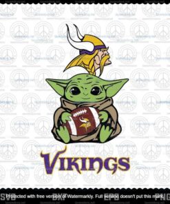 Baby Yoda Star Wars Minnesota Vikings svg, NFL Team svg, Football svg, Customizable Layered Svg, Svg Eps Png Dxf