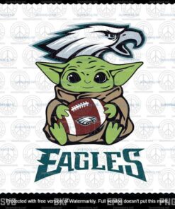 Baby Yoda Star Wars, Philadelphia Eagles svg, NFL svg, Football svg, Customizable Layered Svg, Svg Eps Png Dxf